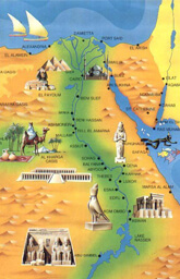 Egypt travel map